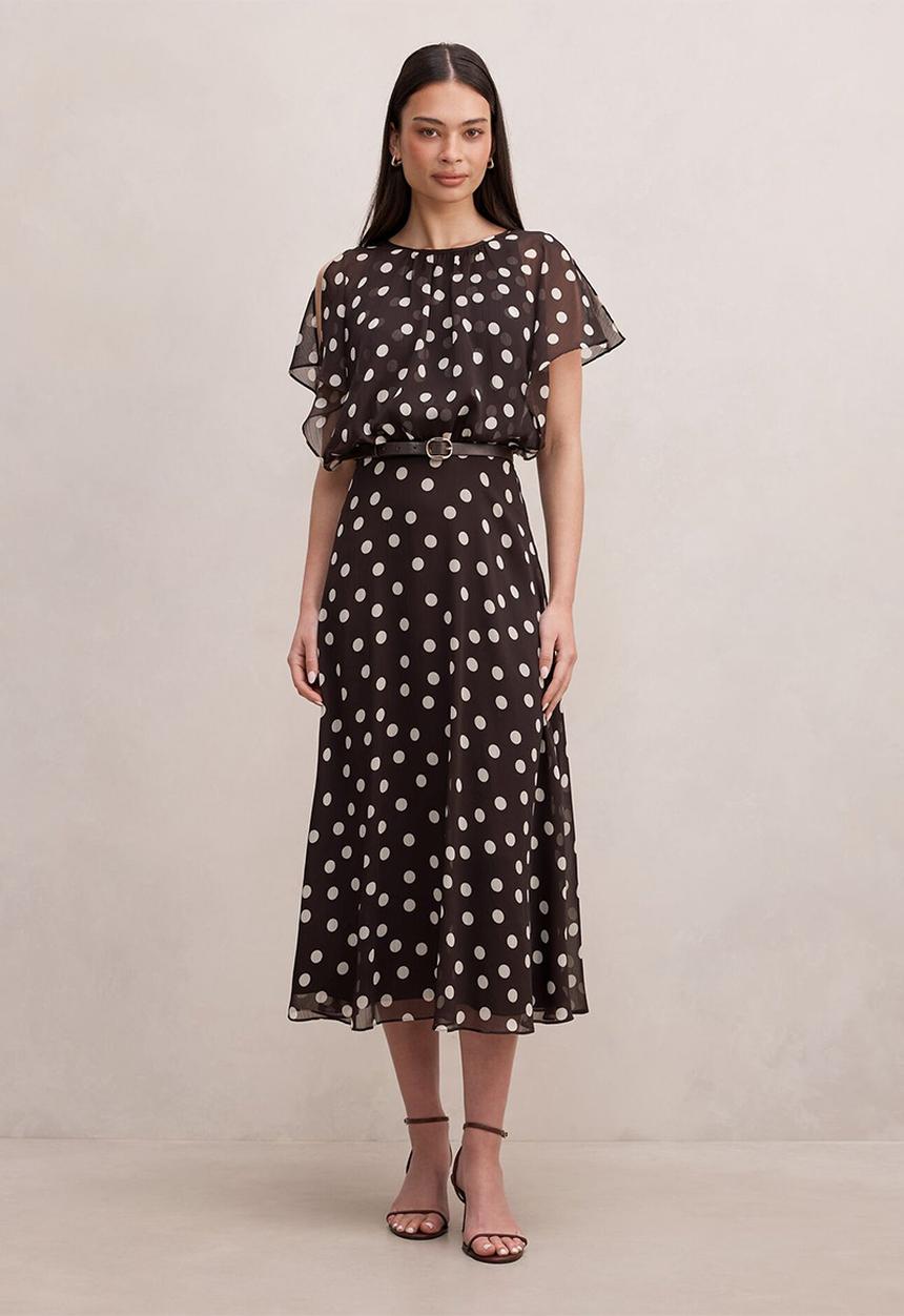 Forever New - Dalton flutter sleeve midi dress in montale spot