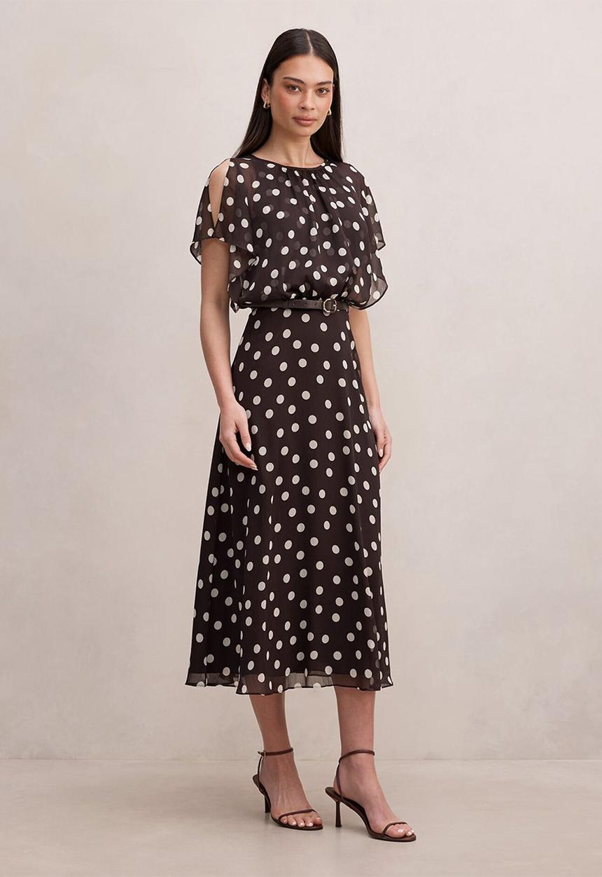 Forever New - Dalton flutter sleeve midi dress in montale spot