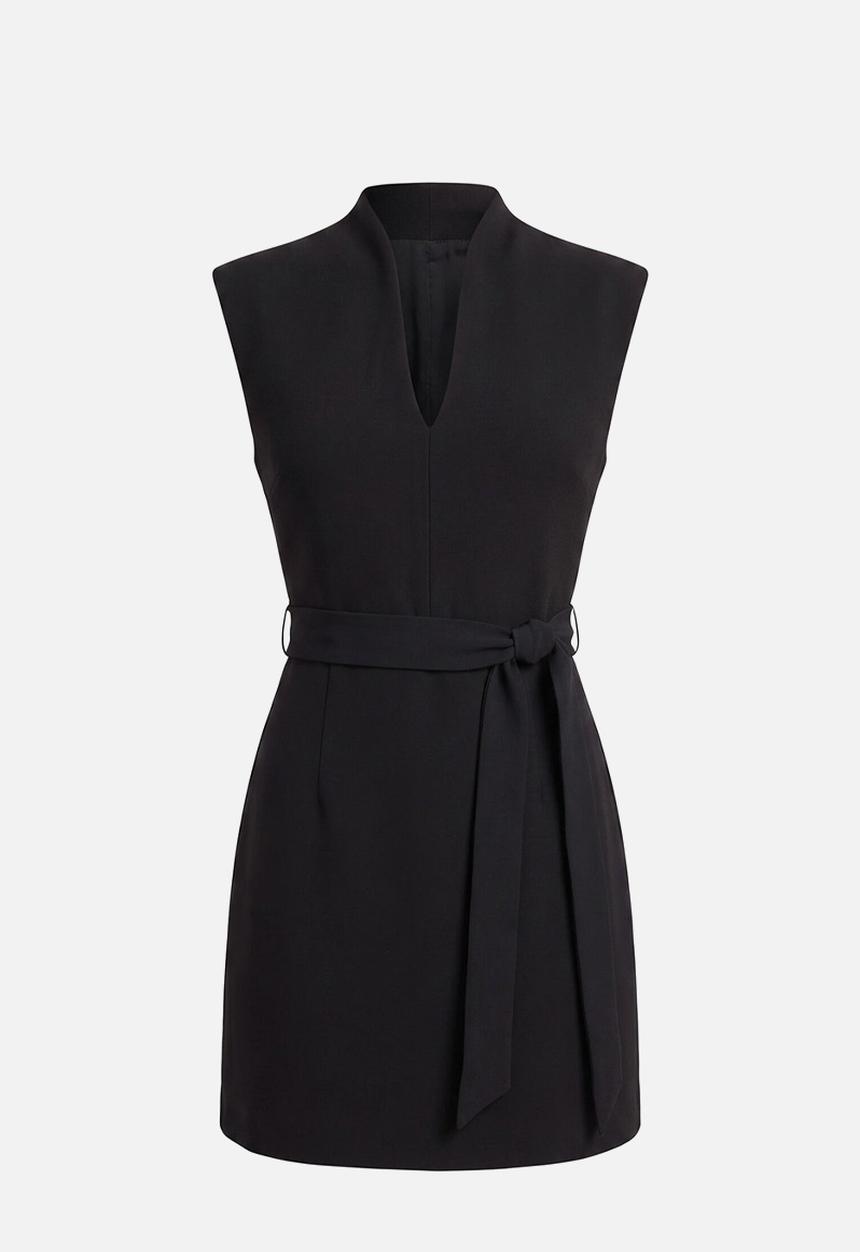 Forever New - Rory structured tie mini dress in black