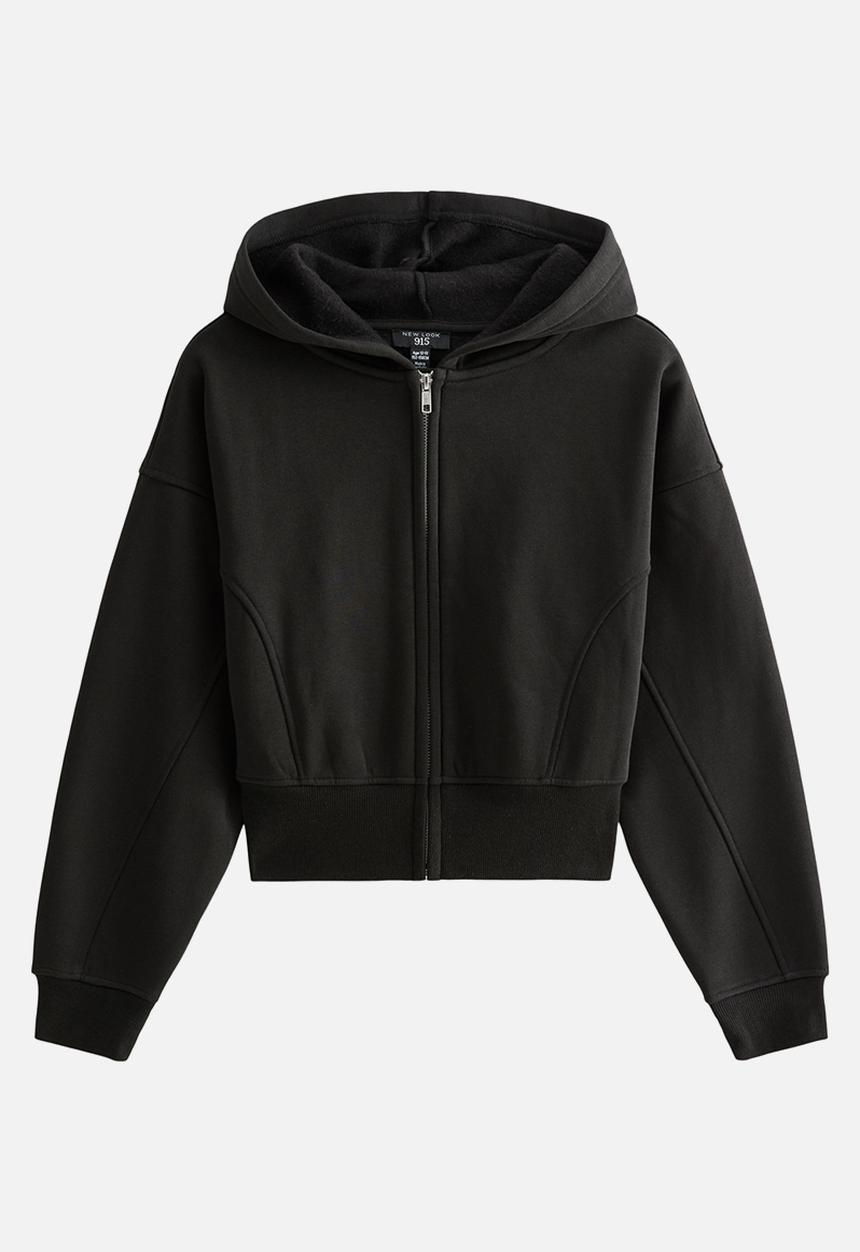 New Look - Vde Max Zip Through Hoodie - Black