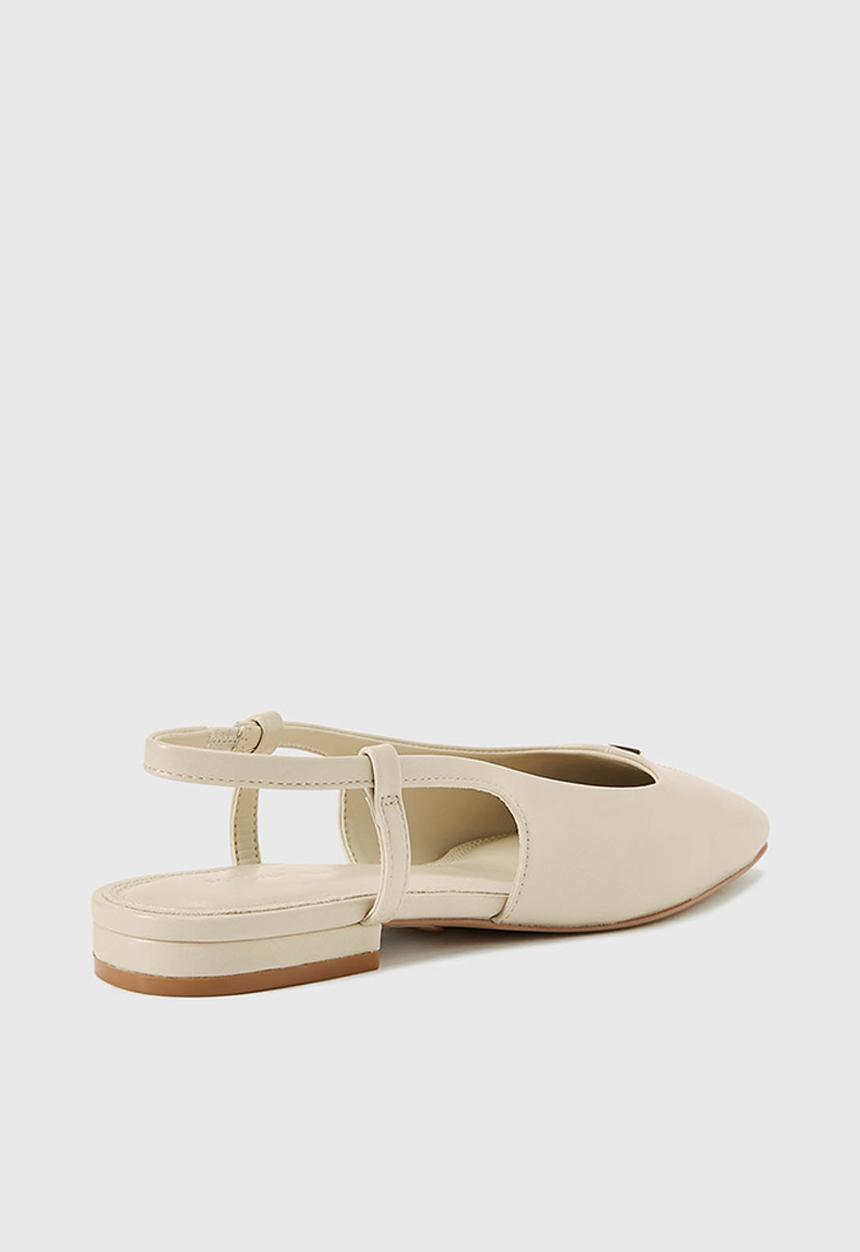 Forever New - Grace centre seam detail slingback flat - ivory