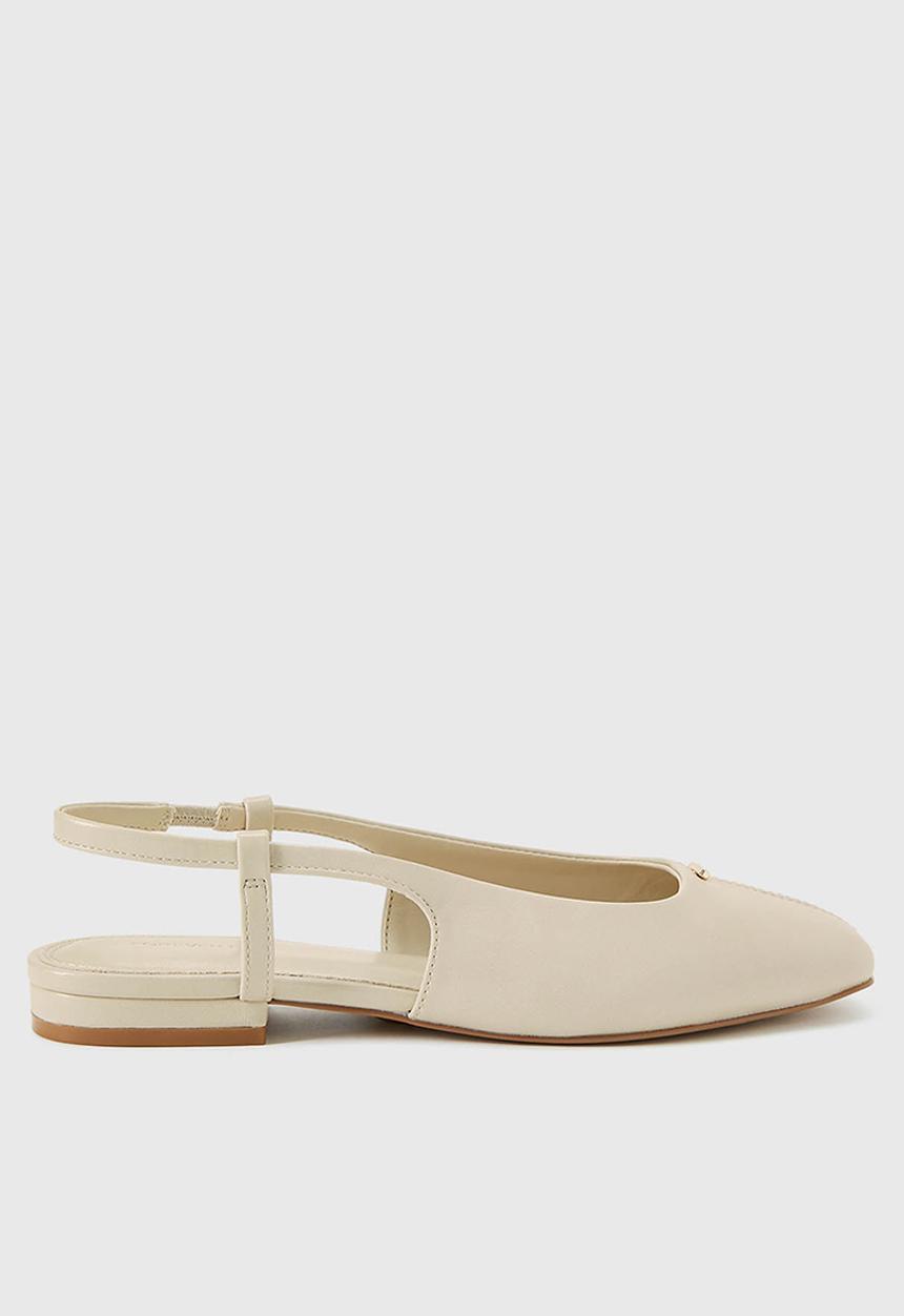 Forever New - Grace centre seam detail slingback flat - ivory
