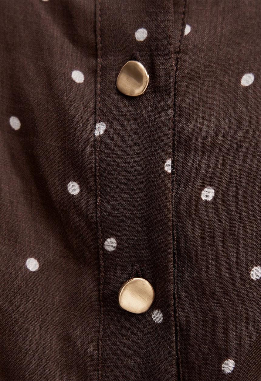 Forever New - Jemma v neck blouse in luxton spot