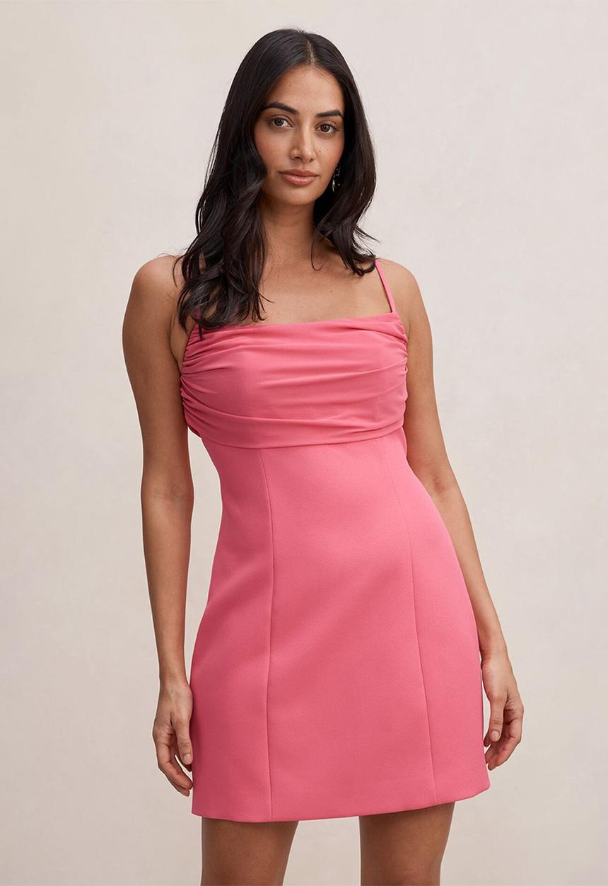 Forever New - Sully folded cowl mini dress in hot pink