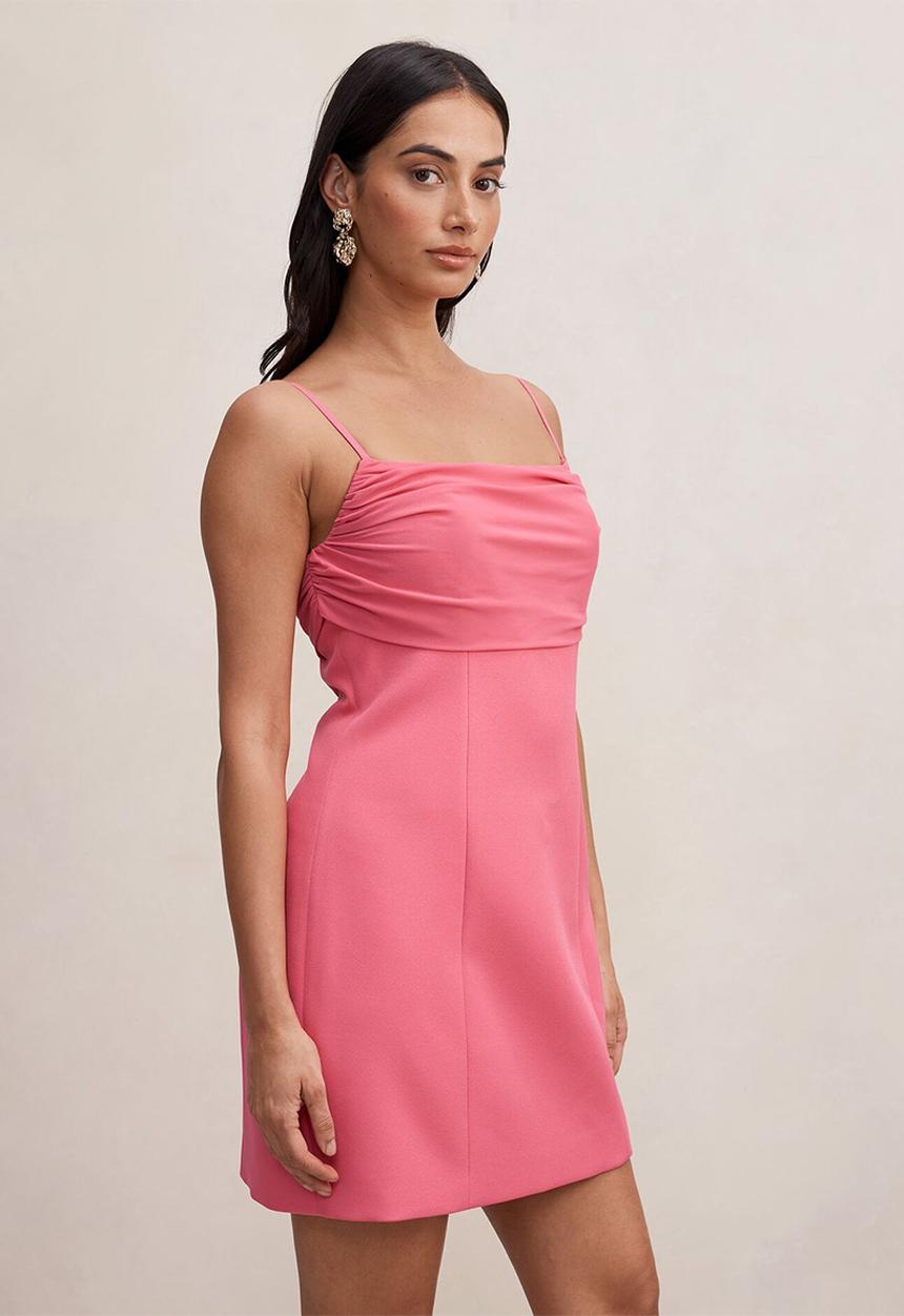 Forever New - Sully folded cowl mini dress in hot pink
