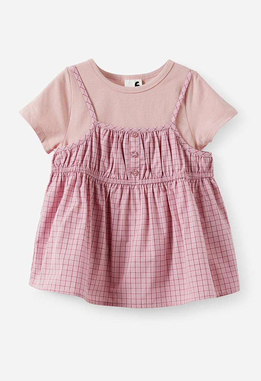 Cotton On - Bella Two Piece Top - Zephyr/Zephyr/Berry Jam Check