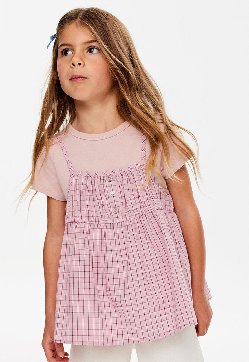 Cotton On - Bella Two Piece Top - Zephyr/Zephyr/Berry Jam Check