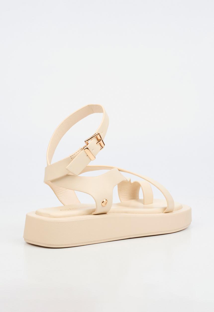Viabeach - Coconut 39 cross-over thick sandal - ivory