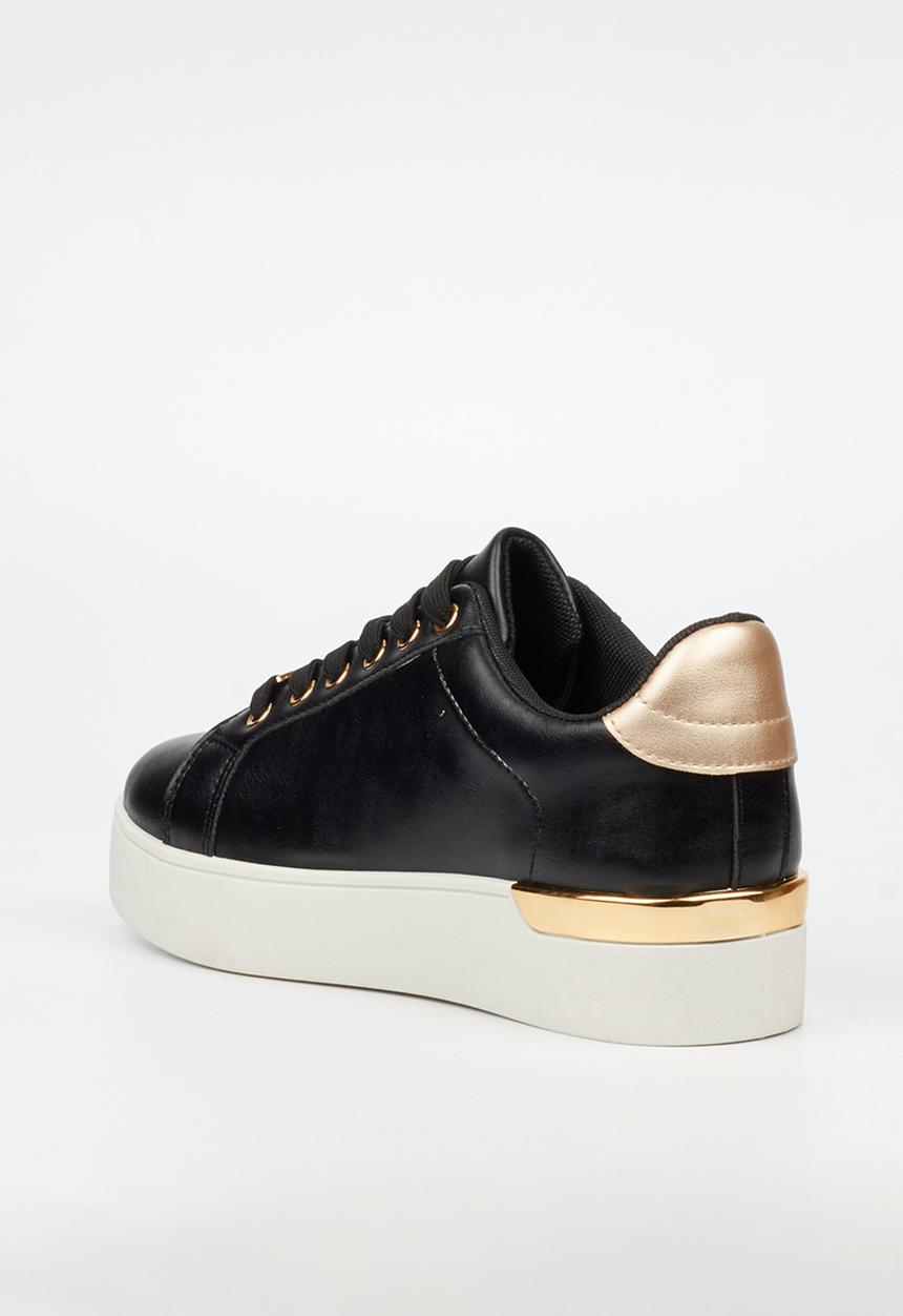Miss Black - Cyrus 1 embellished lace up sneaker - black