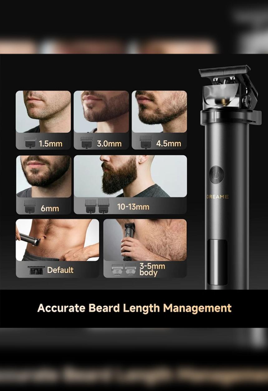 DREAME - T3 Professional Grooming Trimmer - 7 000 RPM, 180min Battery Runtime - Black