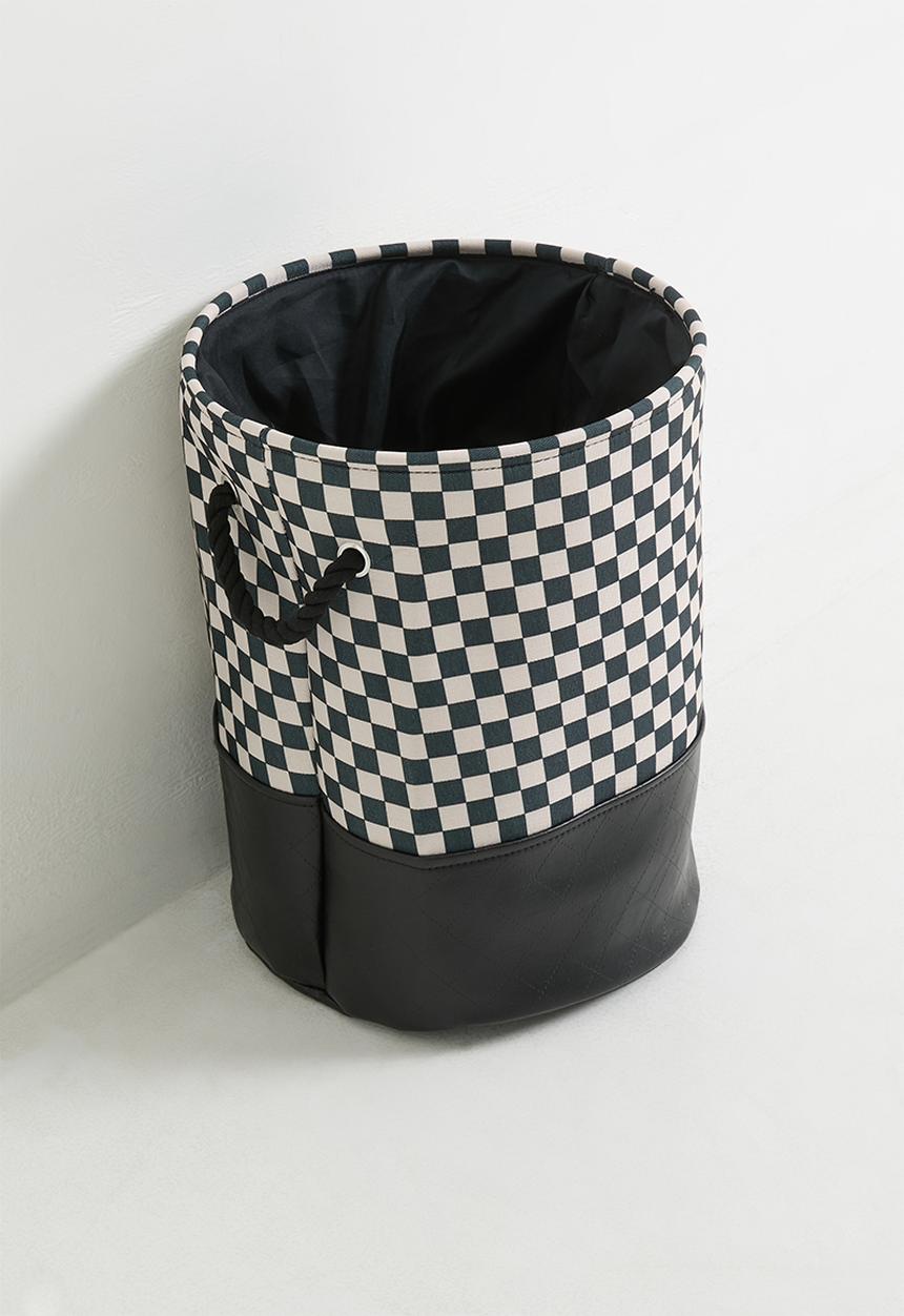 Pop Candy - Checkered fabric laundry bin - multi