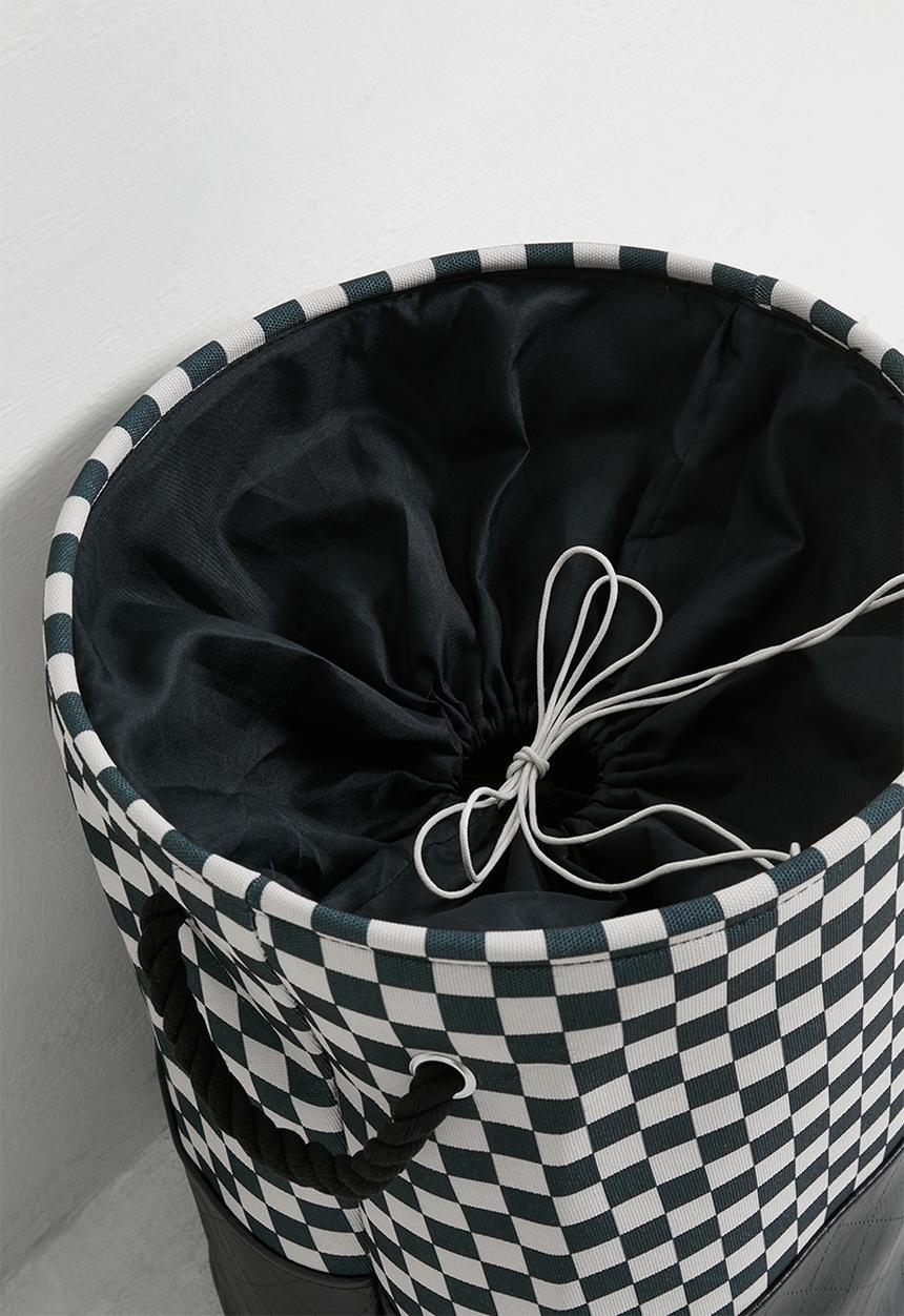 Pop Candy - Checkered fabric laundry bin - multi