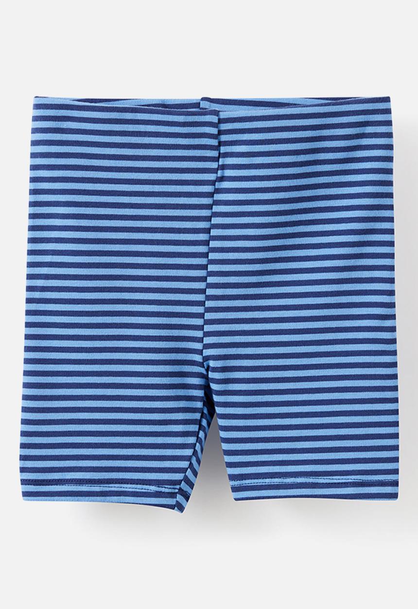 Cotton On - 2 Pack Essential Bike Short -Denim Navy/Pink Heart & Denim Navy/Stripe
