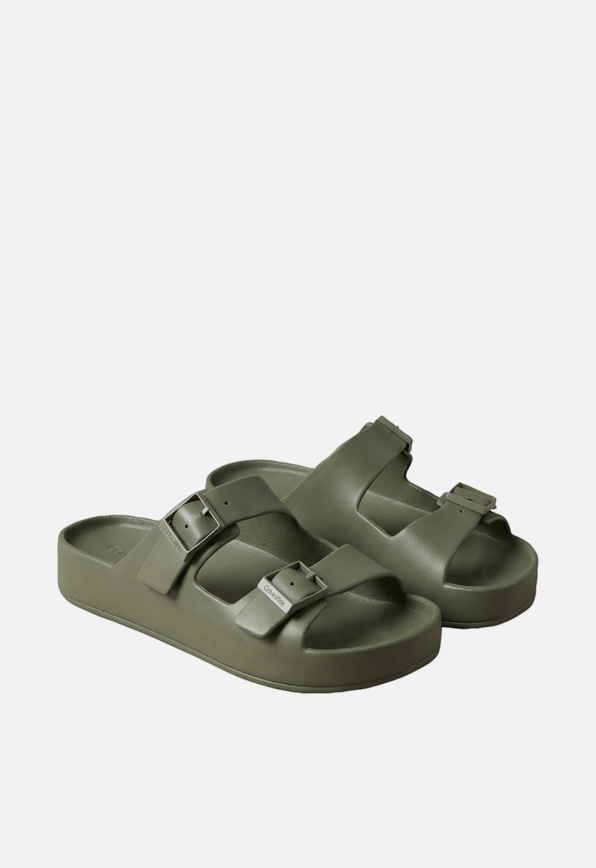 Calvin Klein - Ergon Eva Double Bar Sandal - Deep Lichen Green