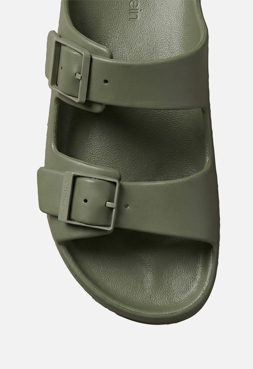 Calvin Klein - Ergon Eva Double Bar Sandal - Deep Lichen Green