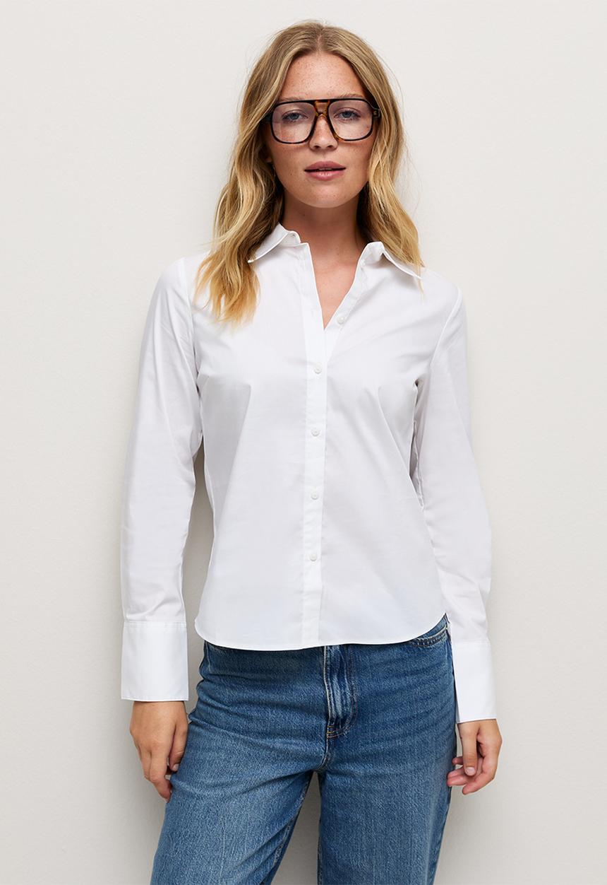 New Look - Sadie Slim Pc Shirt - White