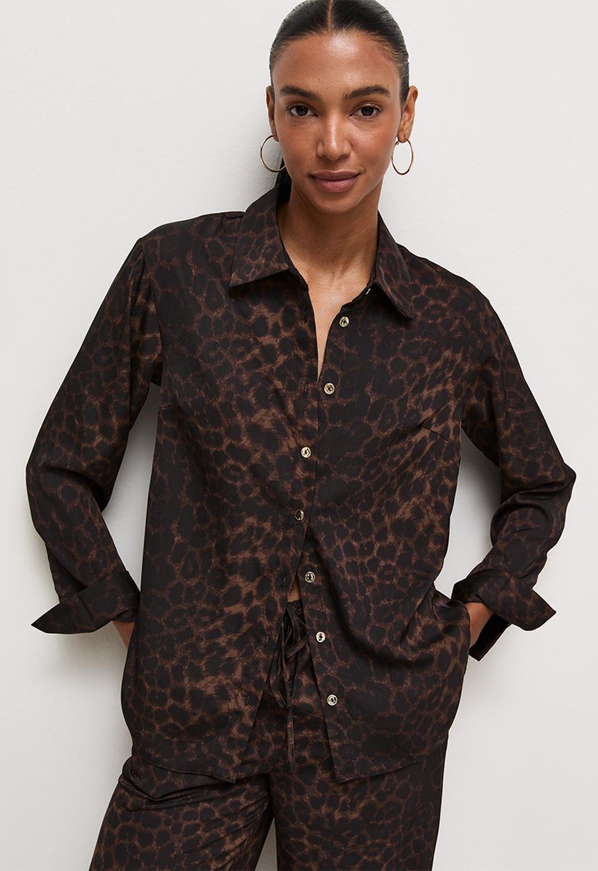 New Look - St 'Print' Saturn Oversize Shirt - Animal