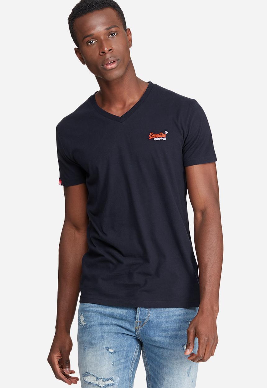 Superdry. - Orange label vintage embroidery vee tee