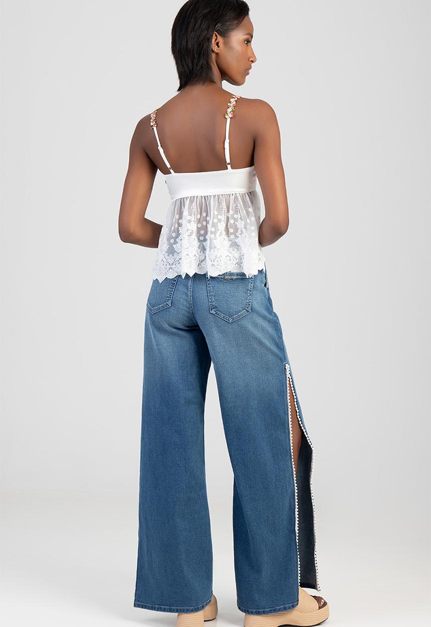 SISSY BOY - Kyla Wide Leg Jeans - Light Vintage