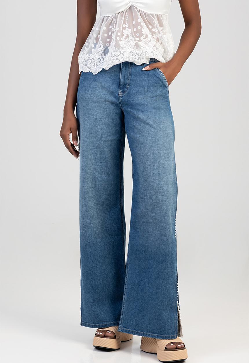 SISSY BOY - Kyla Wide Leg Jeans - Light Vintage