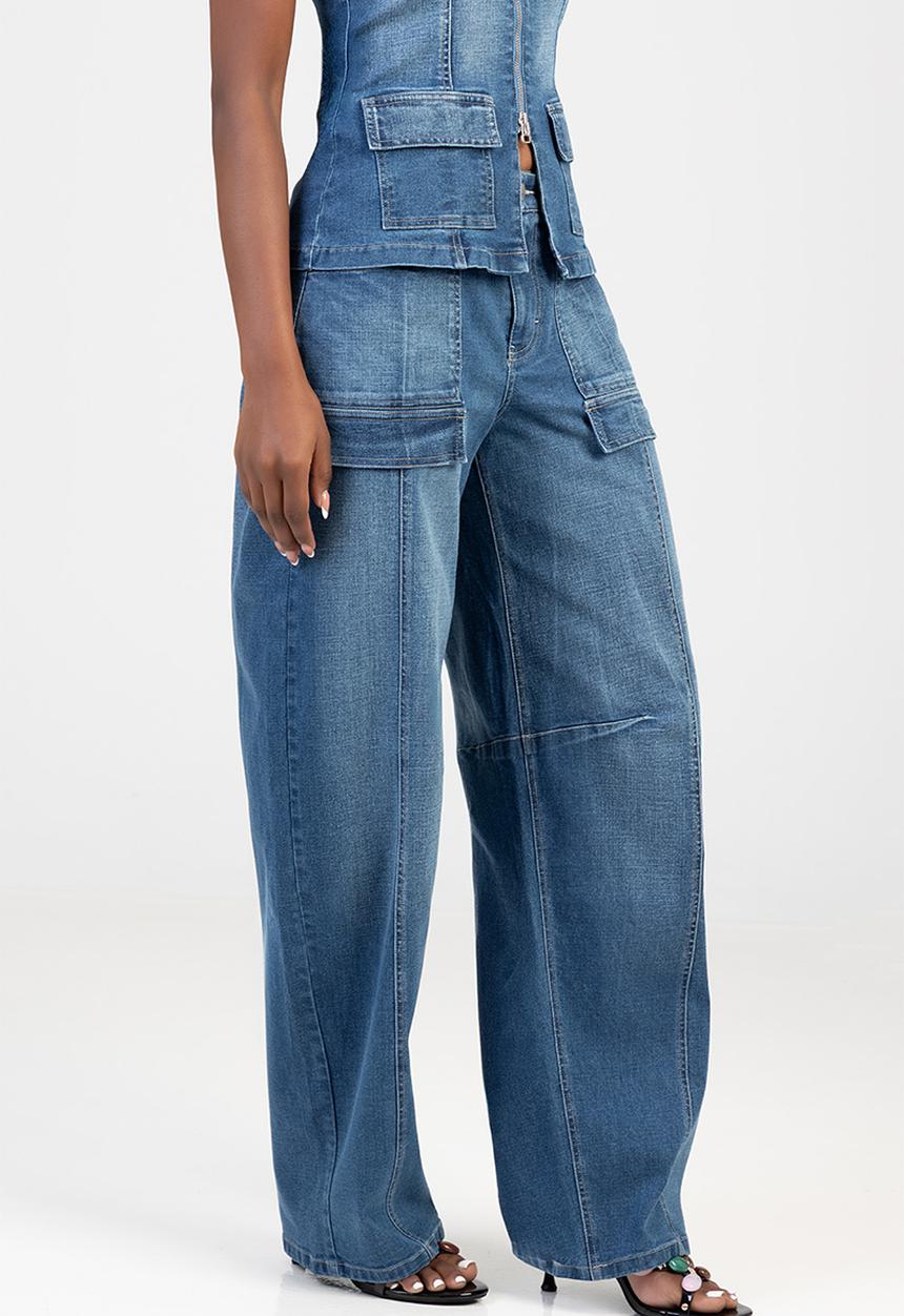SISSY BOY - Kim Balloon Leg Jeans - Medium Vintage