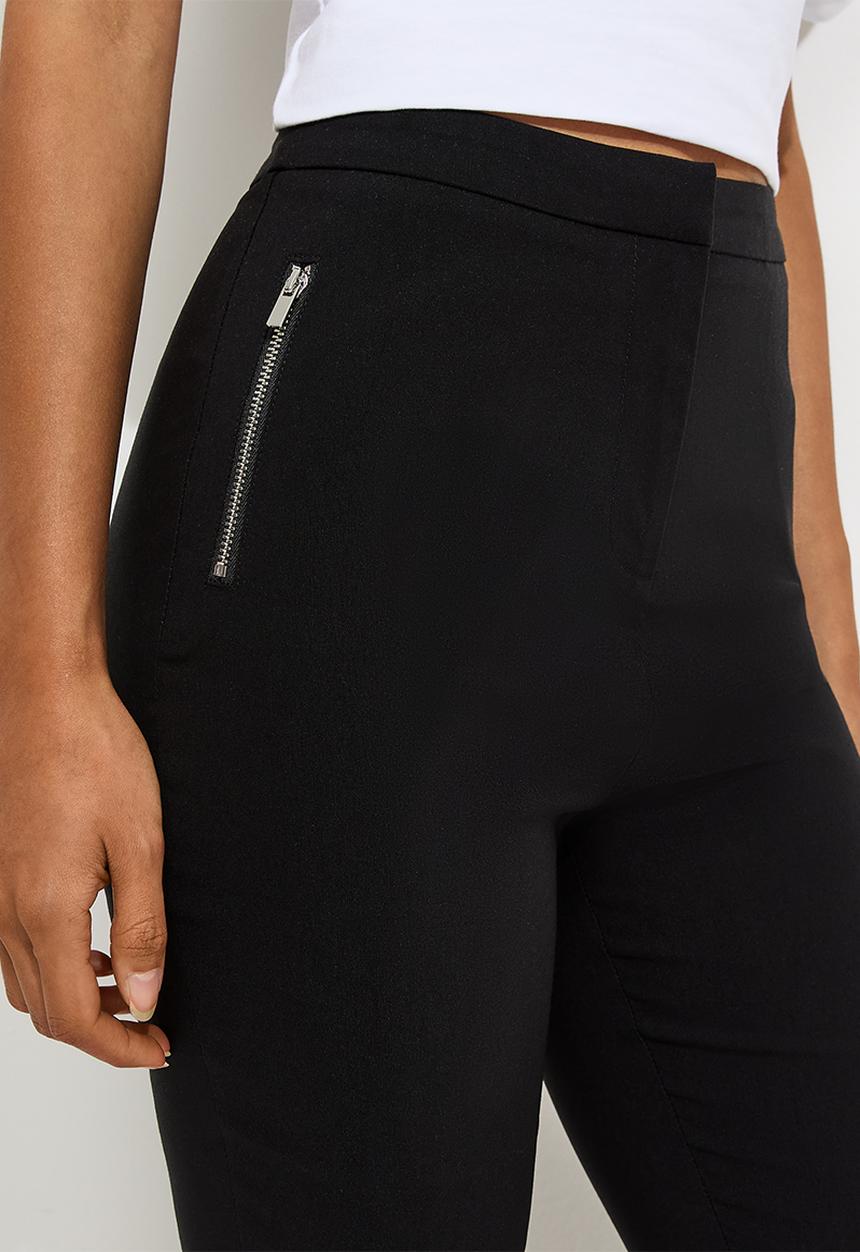 New Look - Aw26 Zip Bengaline Slim Trous - Black