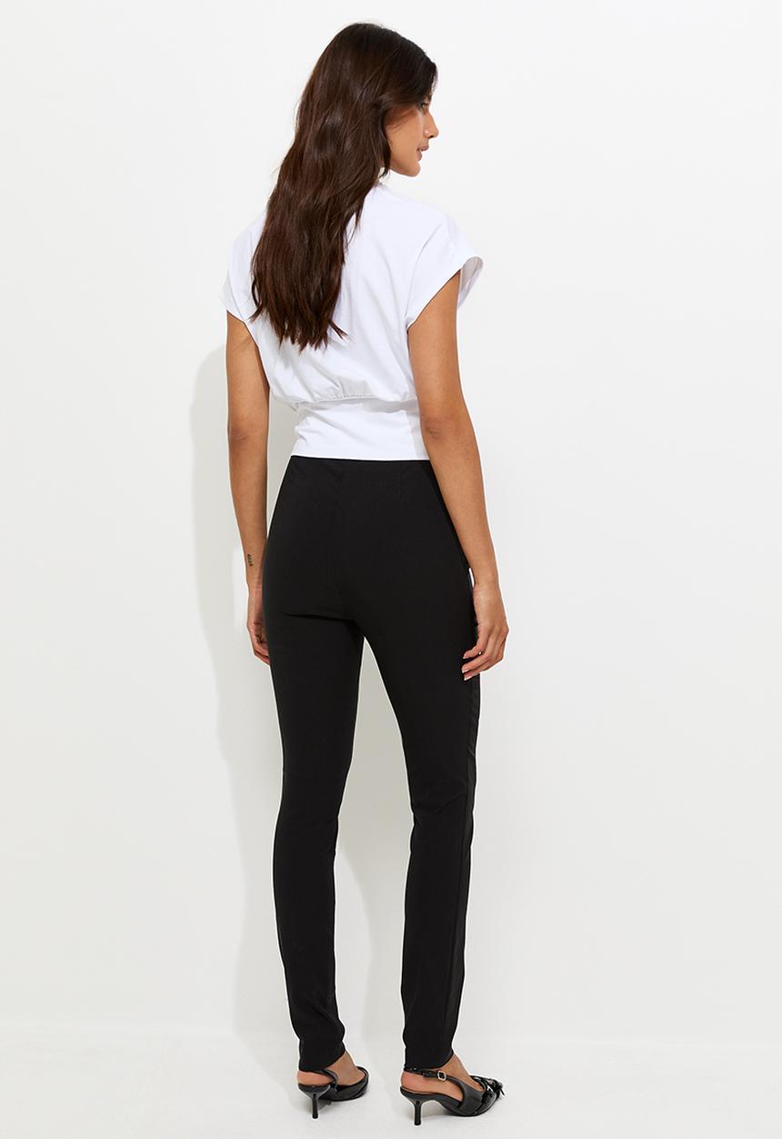 New Look - Aw26 Zip Bengaline Slim Trous - Black