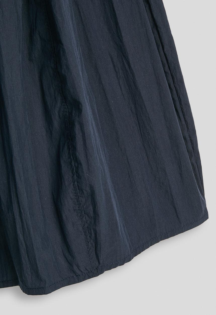 Pop Candy - Ruched shoulder top combo dress - white & navy