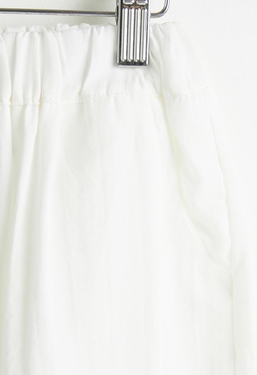 Pop Candy - Asymmtrical blouse with wide leg pants - brown/white