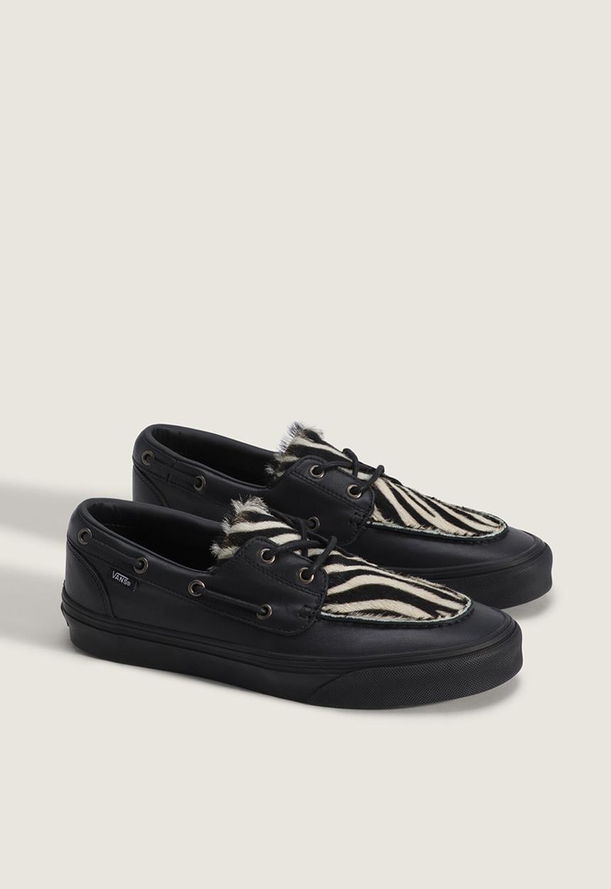Vans - 2-Eyelet Boat Shoe - Pony Hair Black