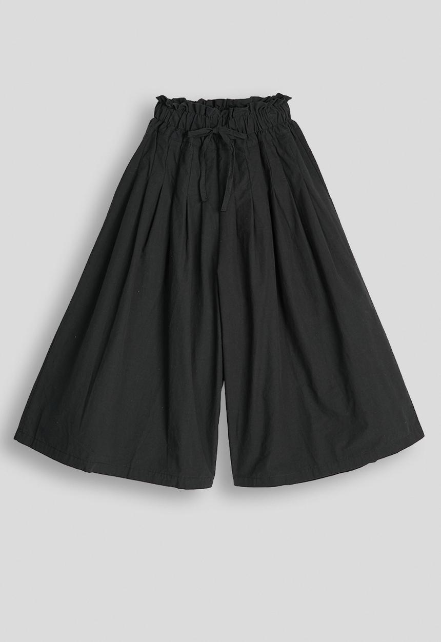 Pop Candy - Pleated extra wide leg pants - black