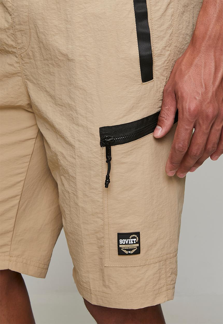 SOVIET - Nylon Shorts - Khaki
