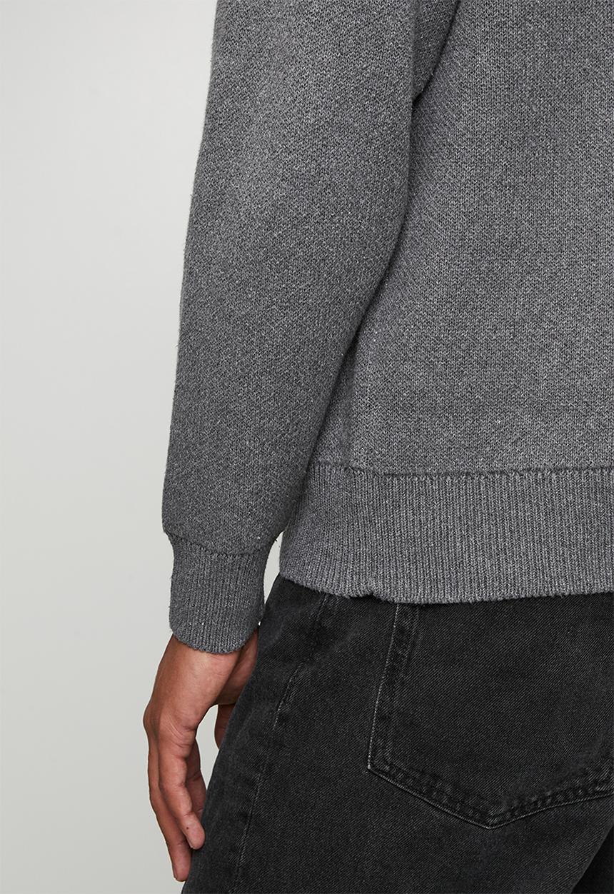 Only & Sons - Gunner Life Rix Long sleeve Jacquard Crew Knit - Grey