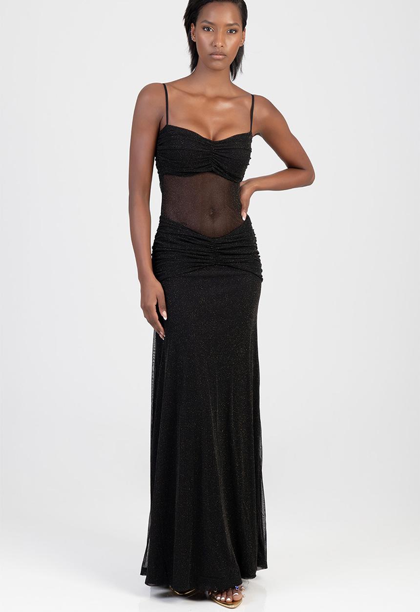 SISSY BOY - Electric Energy Maxi Dress - Black/Gold