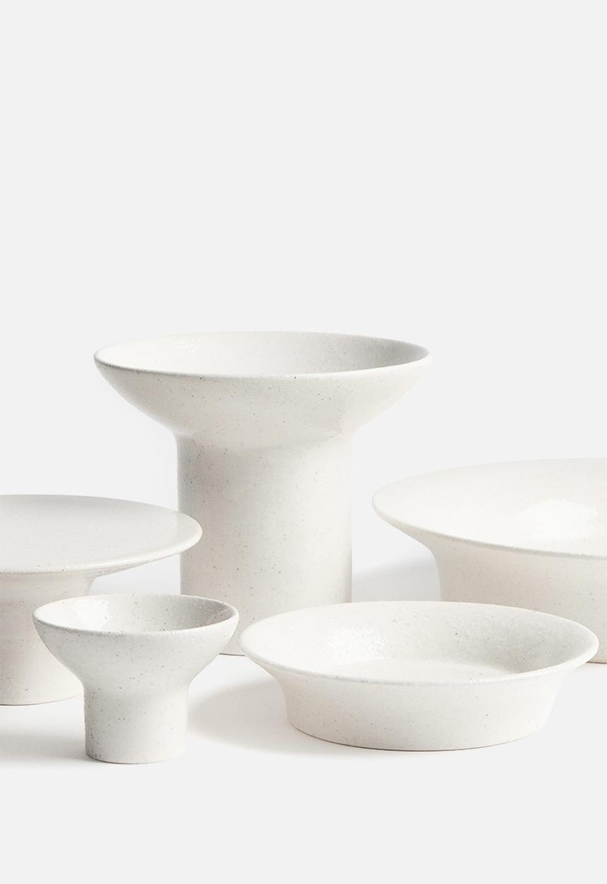 H&M - Large speckled serving bowl - white