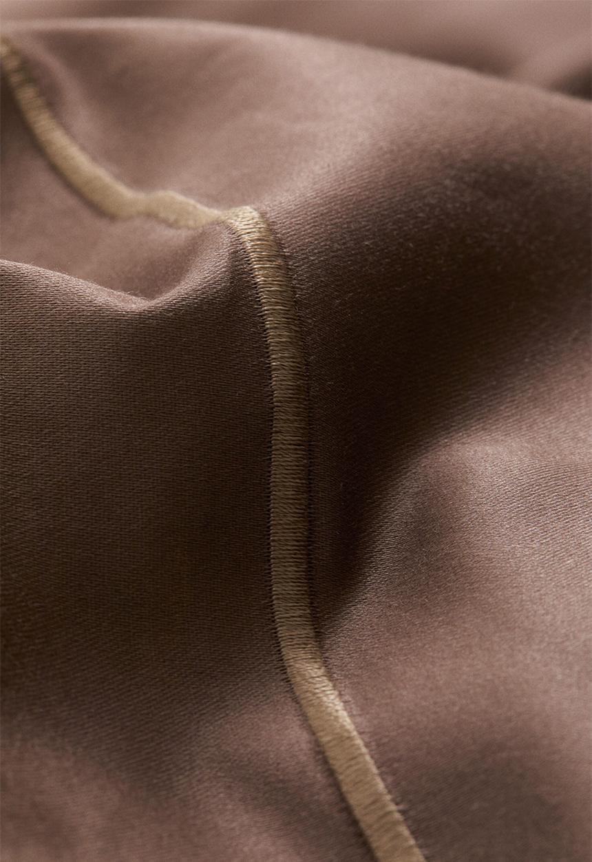 H&M - Cotton sateen double/king duvet cover set - dark mole