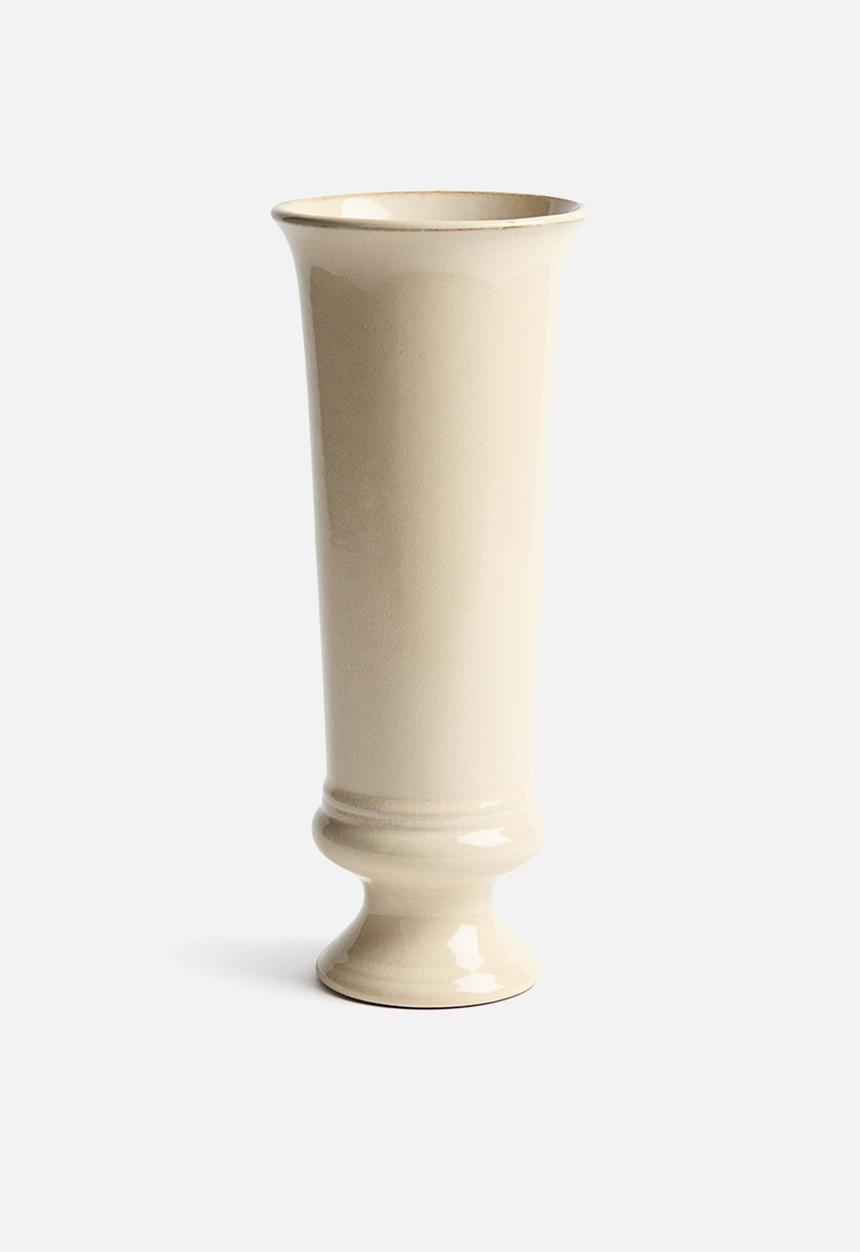 H&M - Large reactive-glaze terracotta vase - light beige