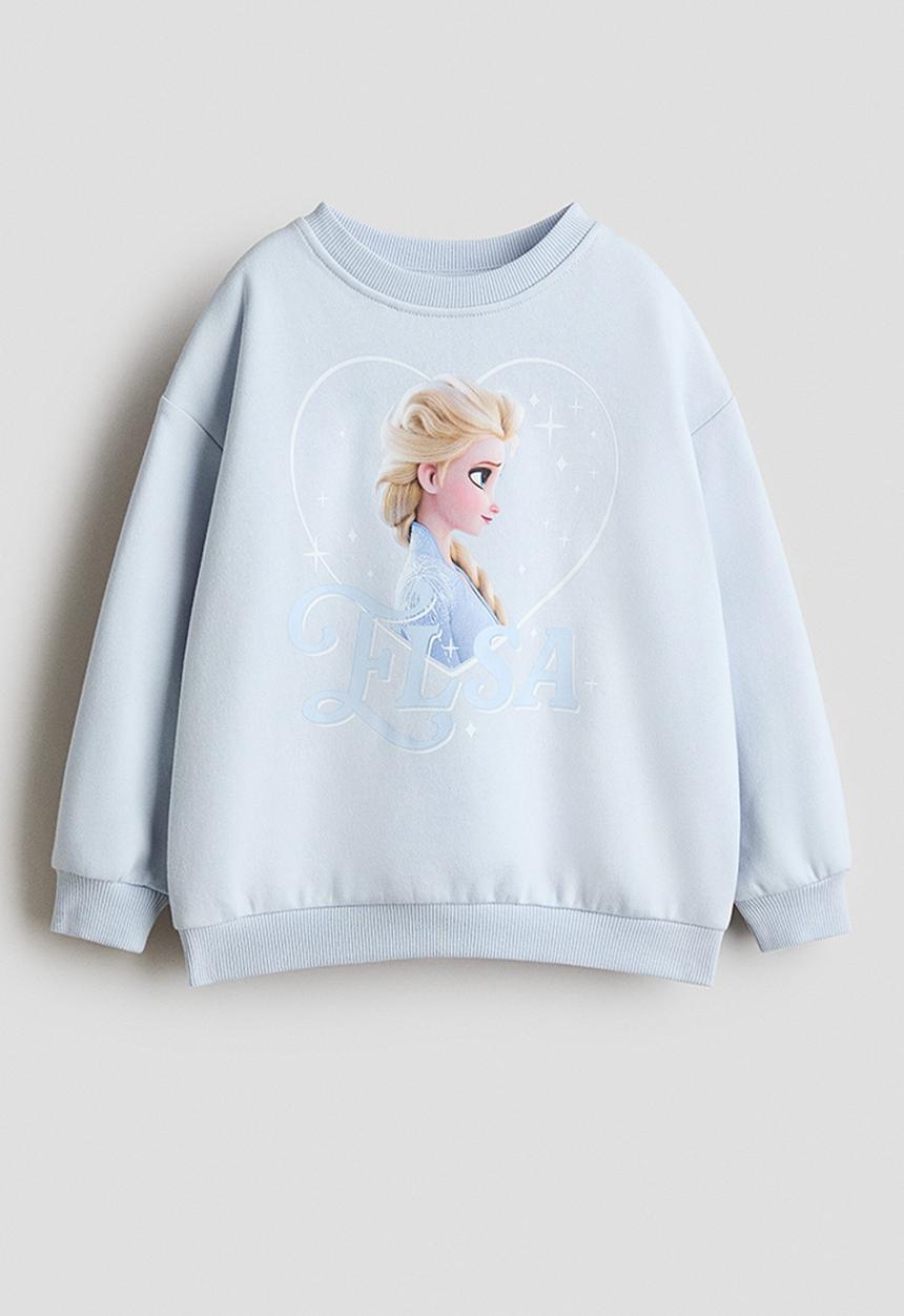 H&M - Printed sweatshirt - light blue/frozen