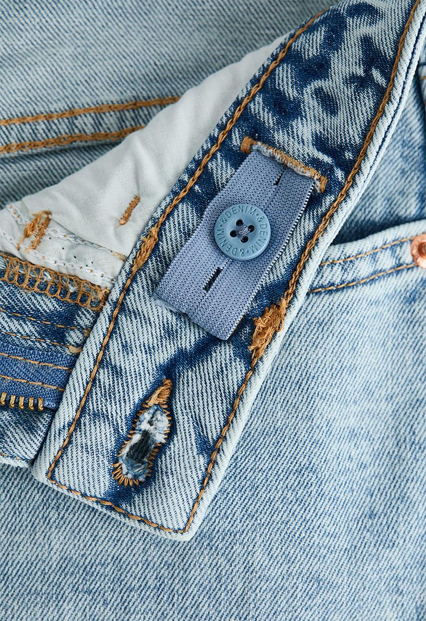 H&M - Baggy fit bootcut leg jeans - light denim blue/floral