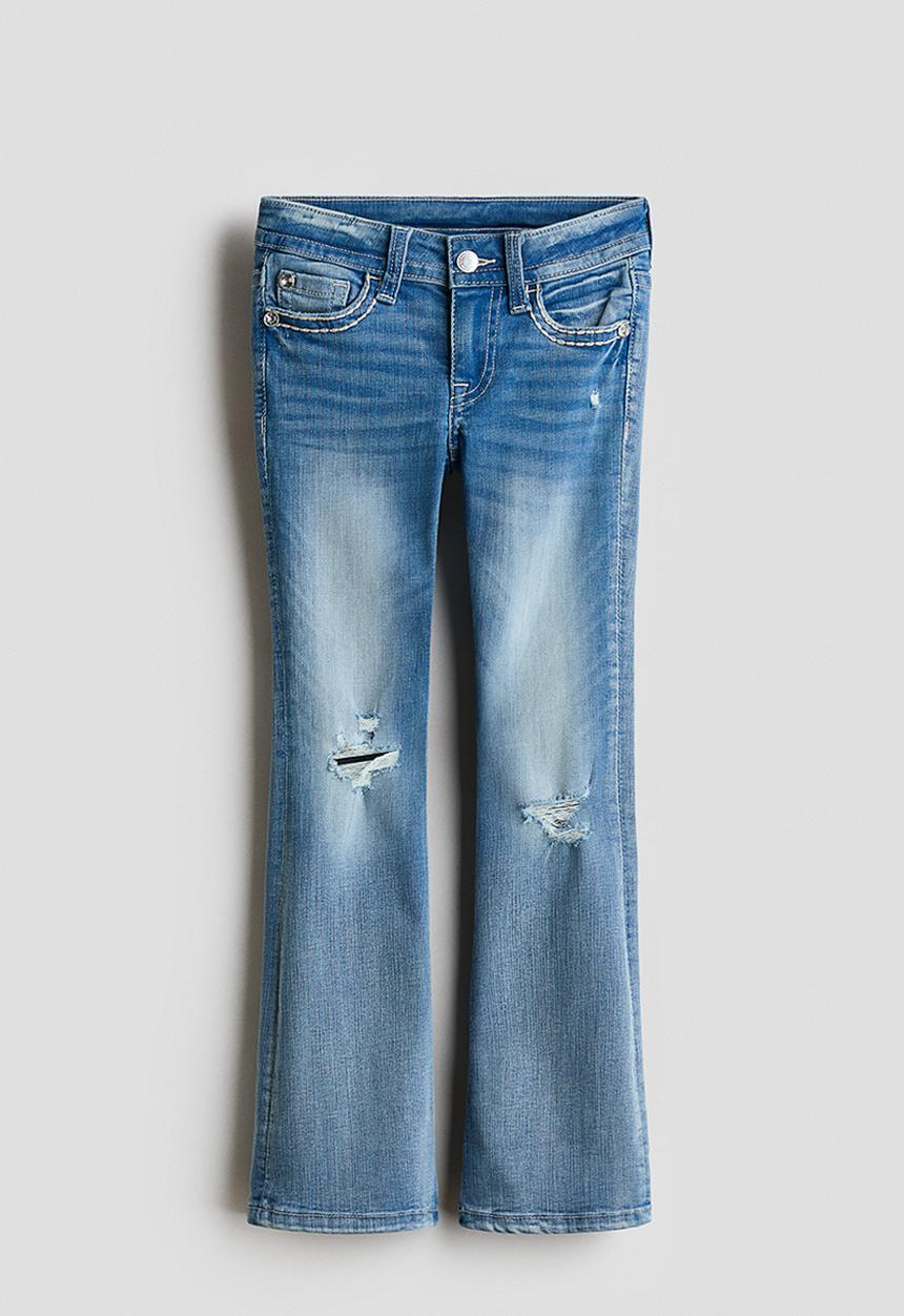 H&M - Skinny fit bootcut low jeans - denim blue