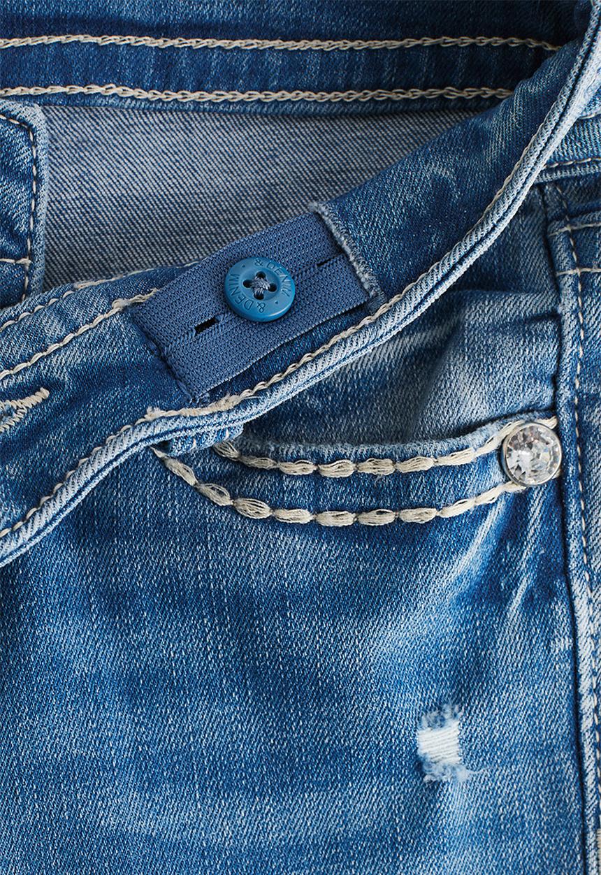 H&M - Skinny fit bootcut low jeans - denim blue