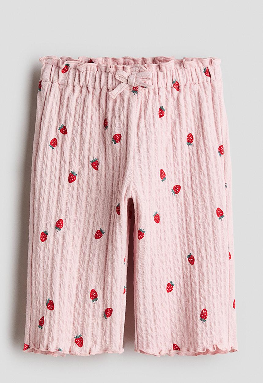 H&M - Textured jersey trousers - pink/strawberries