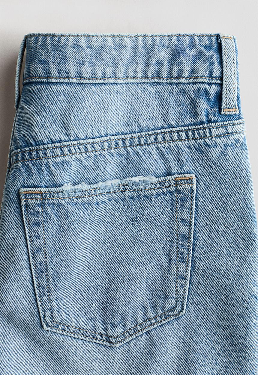 H&M - Relaxed fit denim shorts - light denim blue