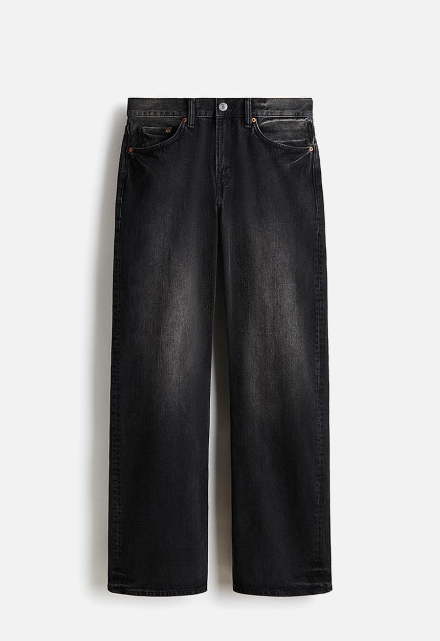 H&M - Relaxed bootcut jeans - washed black