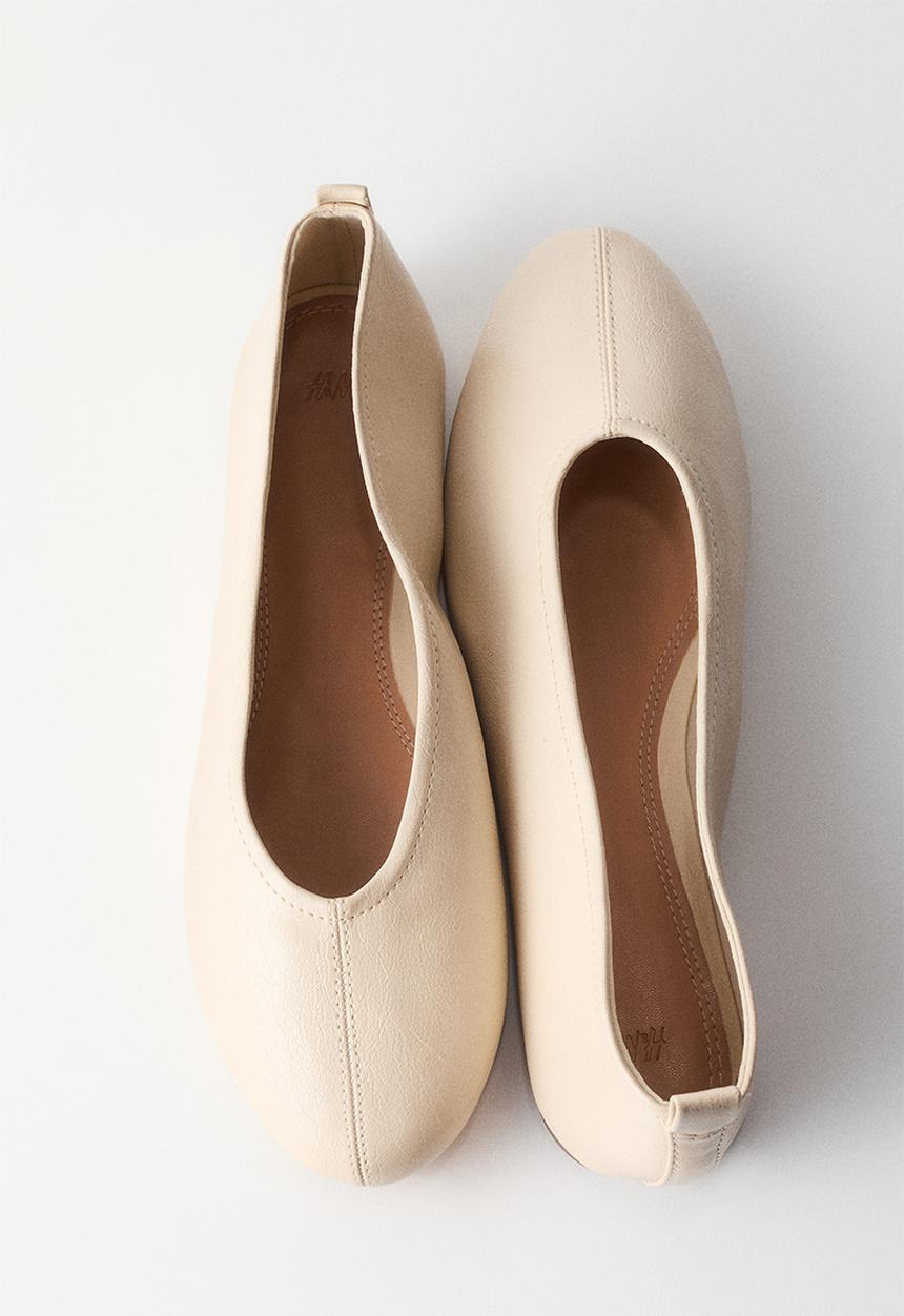 H&M - Ballet pumps - light beige