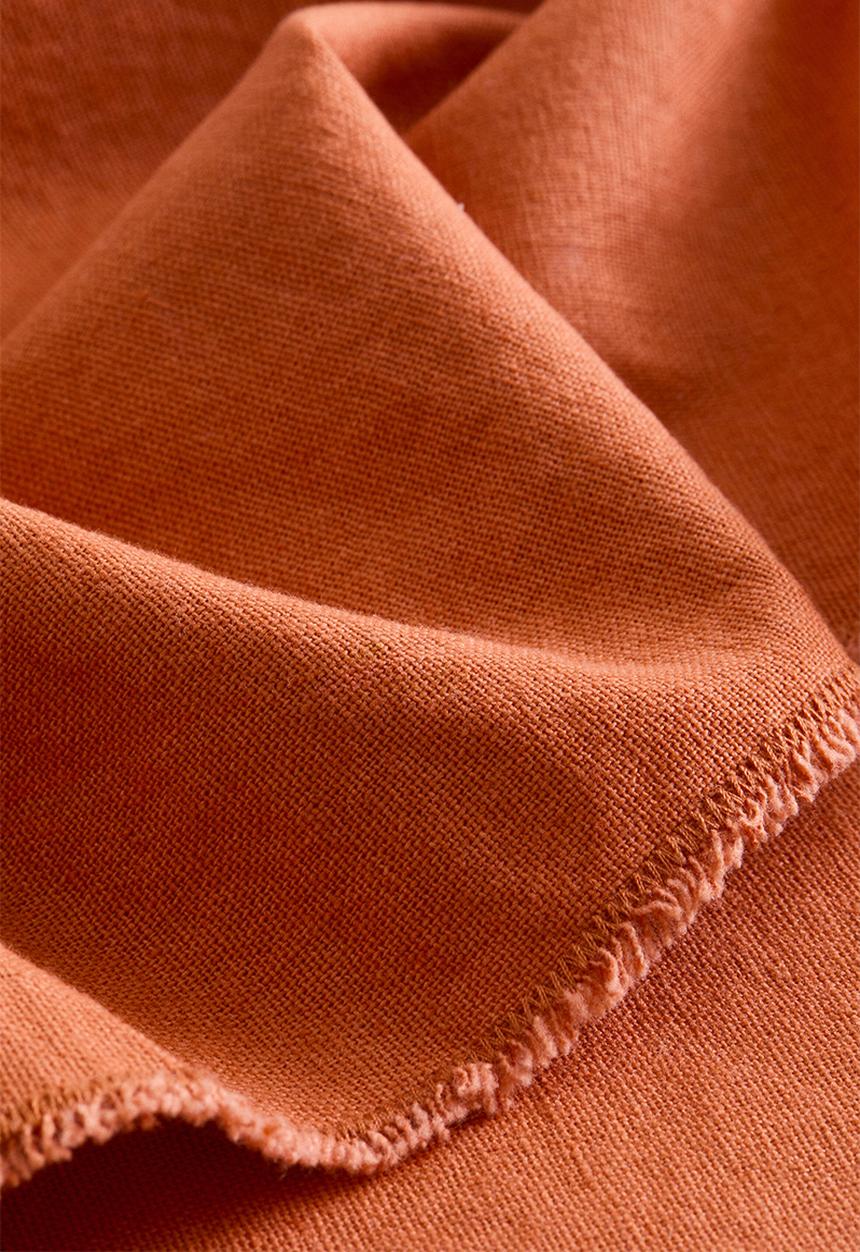 H&M - Linen-blend fringed table runner - orange