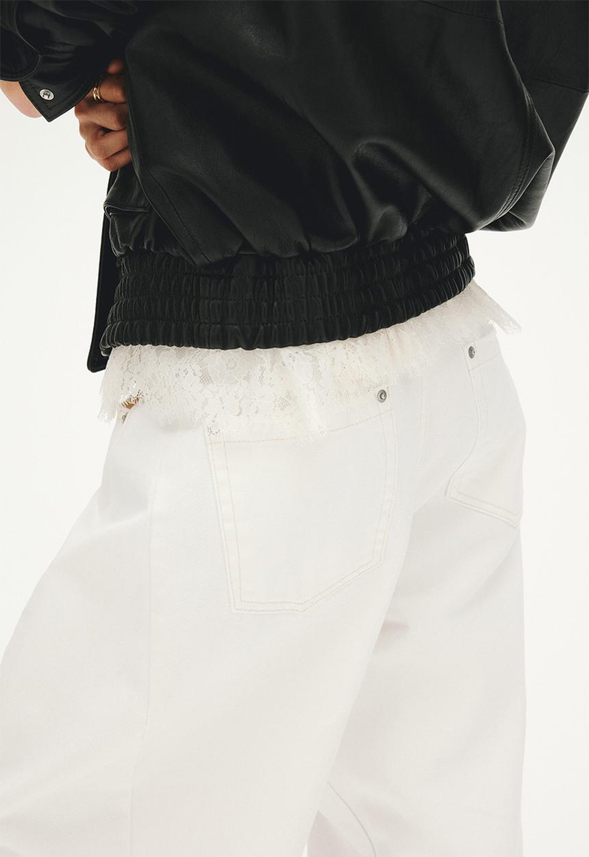 H&M - Barrel-leg jeans - white