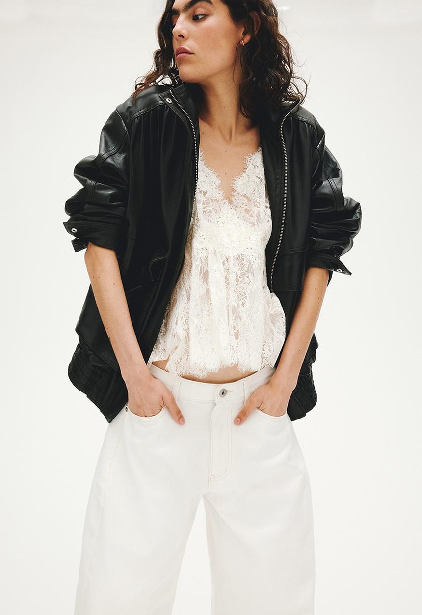 H&M - Barrel-leg jeans - white