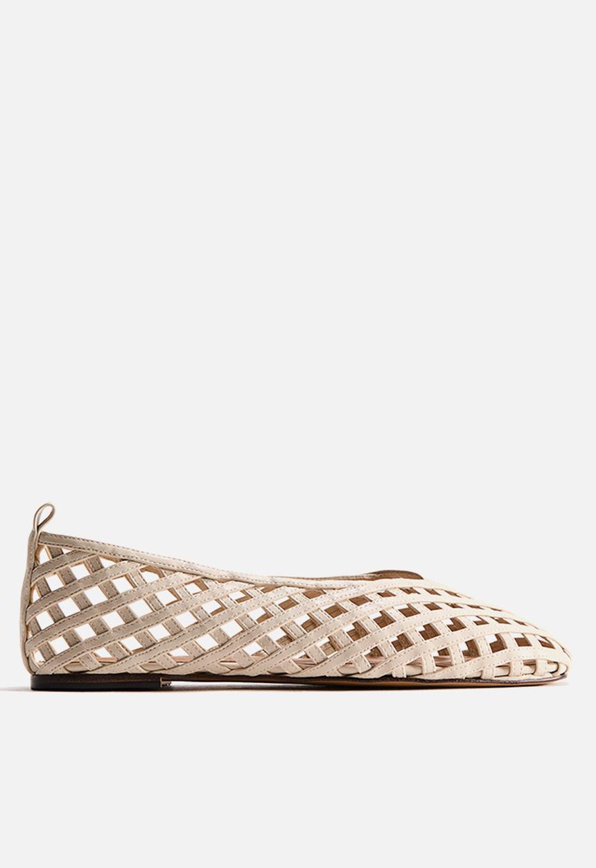 H&M - Braided-look ballet flats - light beige