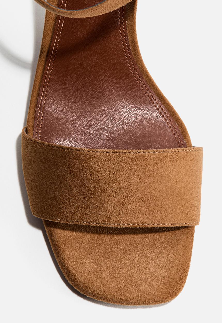 H&M - Block-heeled sandals - dark beige